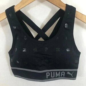 Puma Letter  Logo Cross Back Sports Bra